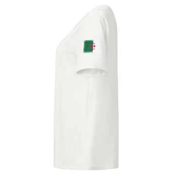 Algeria Flag Tee | Sleeve Badge | Women | Organic Cotton