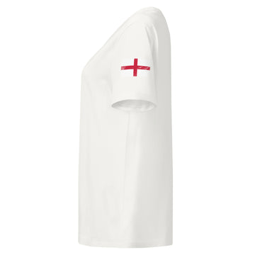 England Flag Tee | Sleeve Badge | Women | Organic Cotton