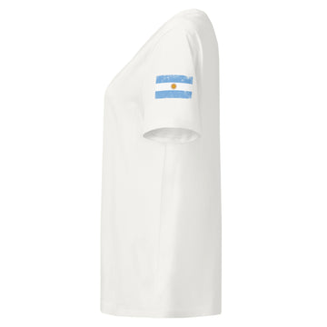 Argentina Flag Tee | Sleeve Badge | Women | Organic Cotton