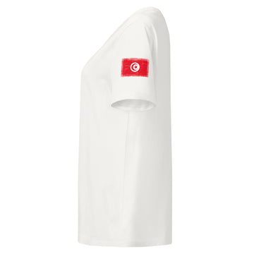 Tunisia Flag Tee | Sleeve Badge | Women | Organic Cotton
