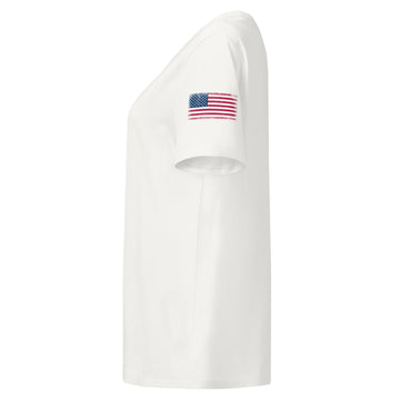 USA Flag Tee | Sleeve Badge | Women | Organic Cotton