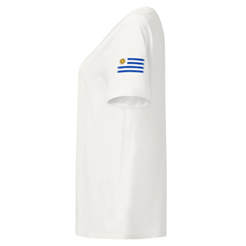 Uruguay Flag Tee | Sleeve Badge | Women | Organic Cotton