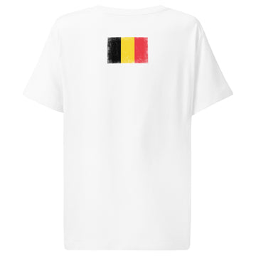 Belgium Flag Tee | Back Print | Women | Organic Cotton