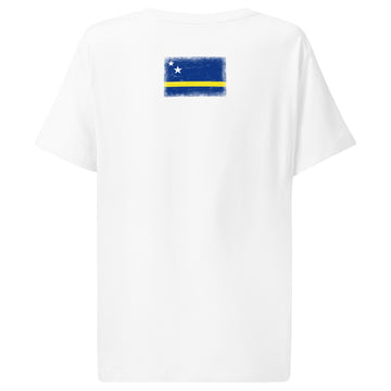 Curaçao Flag Tee | Back Print | Women | Organic Cotton