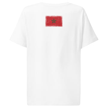 Morocco Flag Tee | Back Print | Women | Organic Cotton