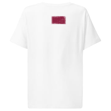 Qatar Flag Tee | Back Print | Women | Organic Cotton