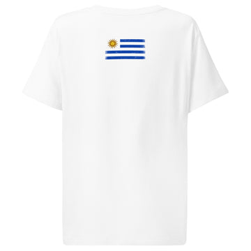 Uruguay Flag Tee | Back Print | Women | Organic Cotton