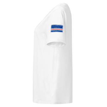 Cape Verde Flag Tee | Sleeve Badge | Women | Organic Cotton