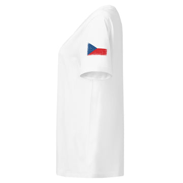 Czechia Flag Tee | Sleeve Badge | Women | Organic Cotton