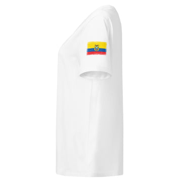 Ecuador Flag Tee | Sleeve Badge | Women | Organic Cotton