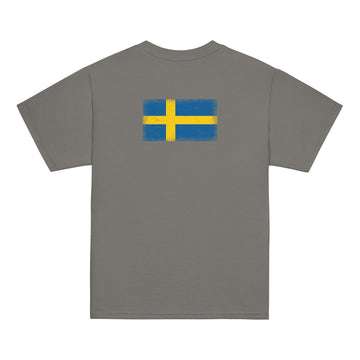 Sweden Flag Tee | Back Print | Kids | Youth Cotton