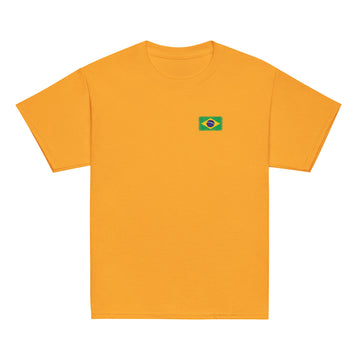 Brasil Flag Tee | Front | Kids | Youth Cotton