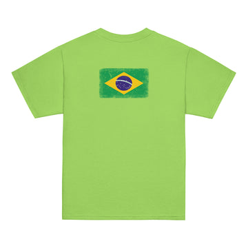 Brasil Flag Tee | Back Print | Kids | Youth Cotton
