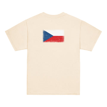 Czechia Flag Tee | Back Print | Kids | Youth Cotton