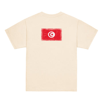 Tunisia Flag Tee | Back Print | Kids | Youth Cotton