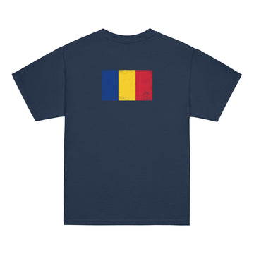 Romania Flag Tee | Back Print | Kids | Youth Cotton
