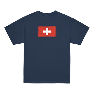 Switzerland Flag Tee | Back Print | Kids | Youth Cotton
