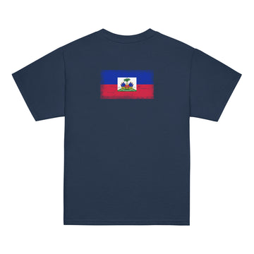 Haiti Flag Tee | Back Print | Kids | Youth Cotton