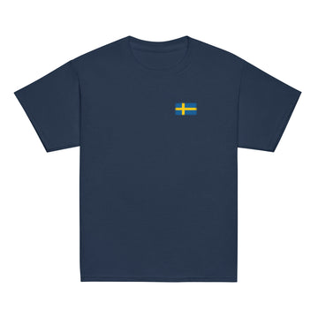 Sweden Flag Tee | Front | Kids | Youth Cotton