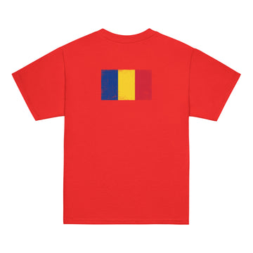 Romania Flag Tee | Back Print | Kids | Youth Cotton