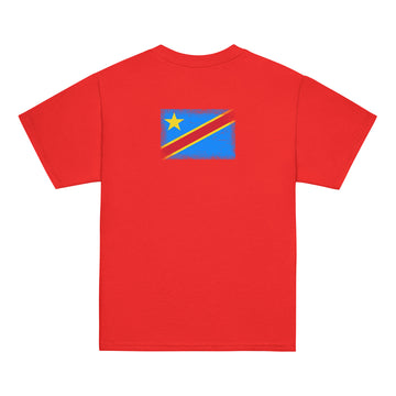 Congo Flag Tee | Back Print | Kids | Youth Cotton
