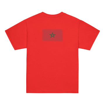 Morocco Flag Tee | Back Print | Kids | Youth Cotton