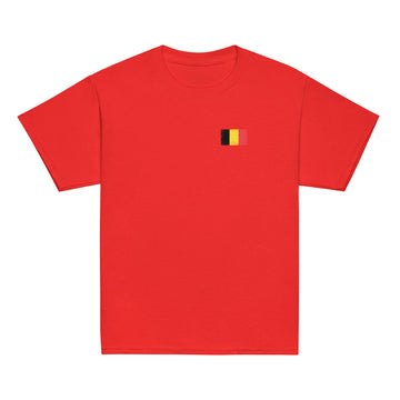 Belgium Flag Tee | Front | Kids | Youth Cotton