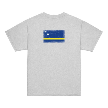 Curaçao Flag Tee | Back Print | Kids | Youth Cotton