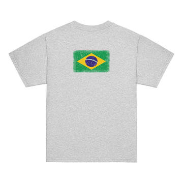 Brasil Flag Tee | Back Print | Kids | Youth Cotton
