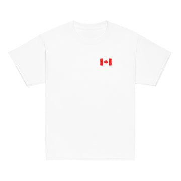 Canada Flag Tee | Front | Kids | Youth Cotton